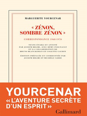 cover image of "Zénon, sombre Zénon". Correspondance 1968-1970
